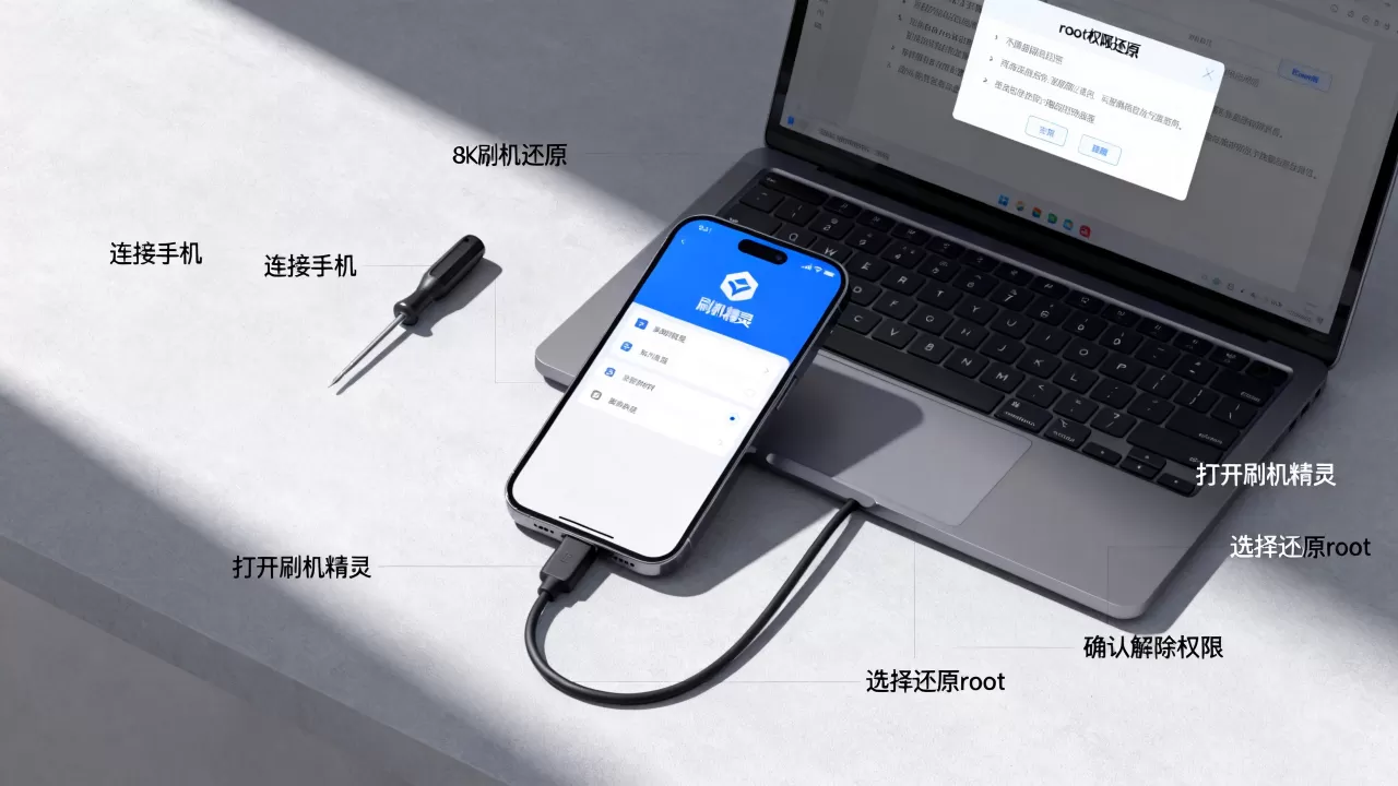 刷机精灵怎么还原root权限，手机root后如何解除