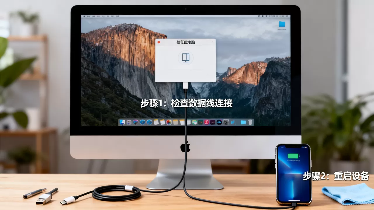Mac不显示iPhone怎么办，Mac无法识别iPhone
