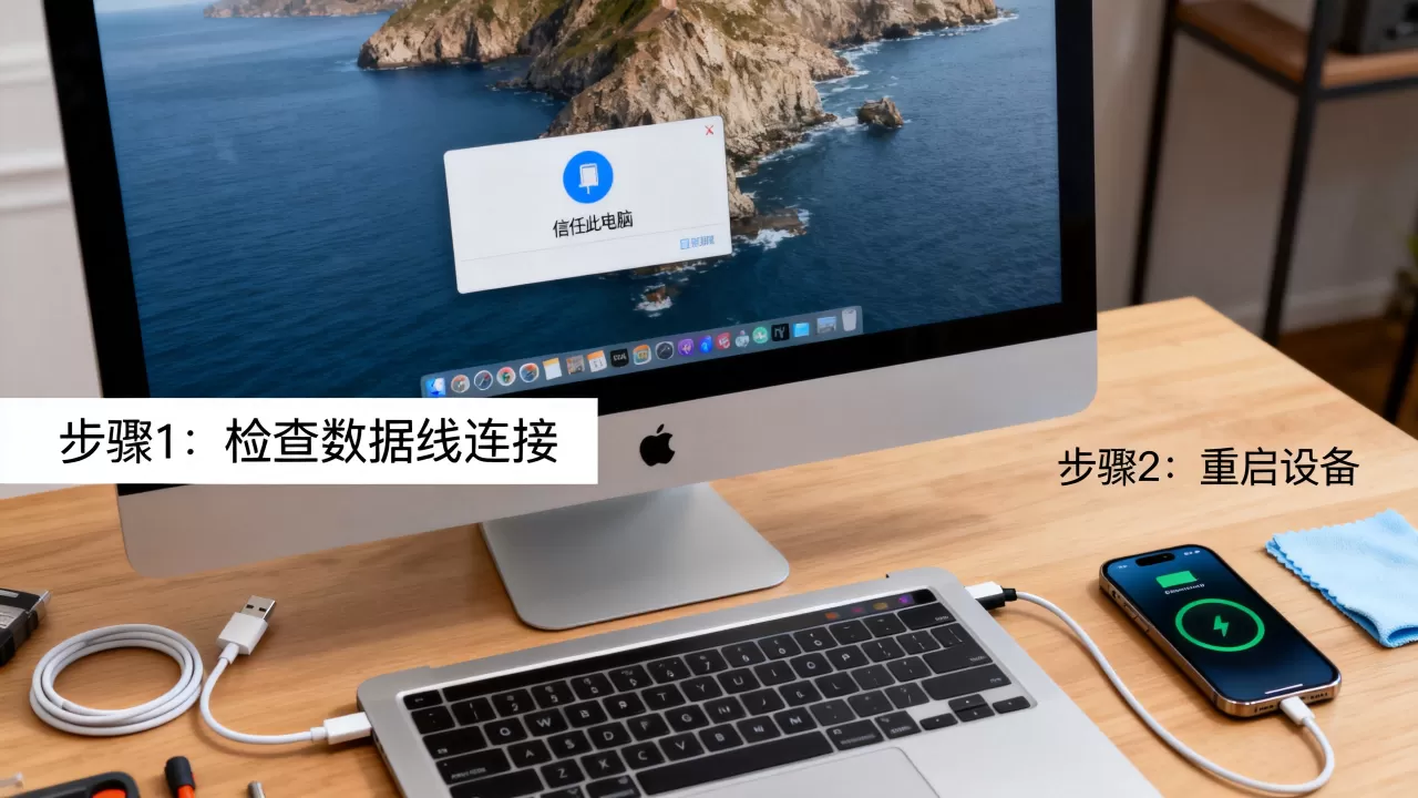 Mac不显示iPhone怎么办，Mac无法识别iPhone