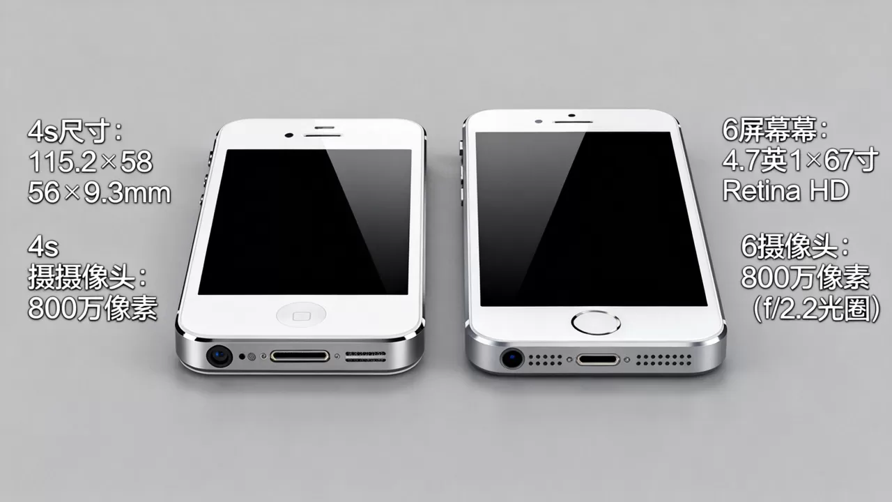 iphone4s和iphone6对比怎么样，iphone6对比