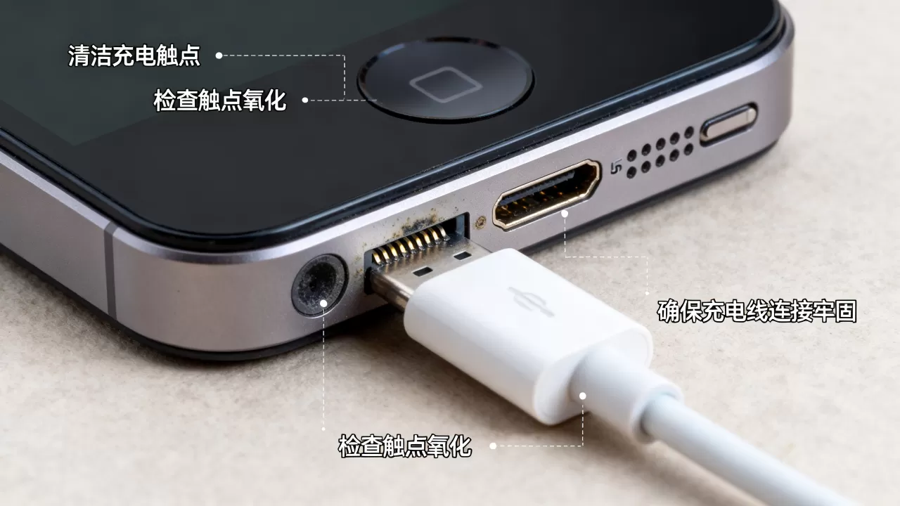 iphone5触点不充电怎么办，iphone5充电触点