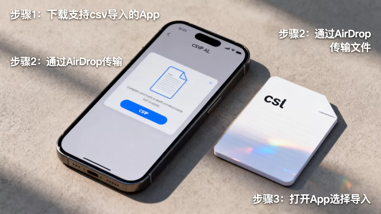 csv怎么导入iphone，iphone导入csv文件
