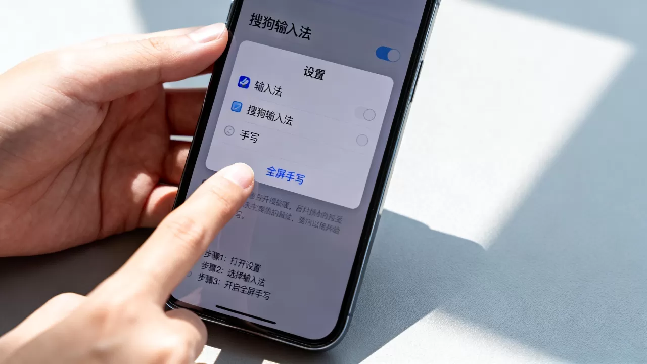 iphone搜狗输入法全屏手写怎么开，iphone搜狗输入法设置