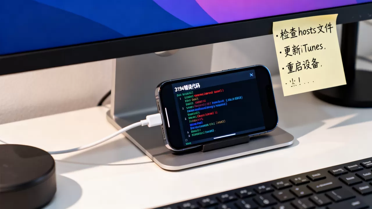 iPhone刷固件3194报错怎么办，iPhone3194错误代码解决方法