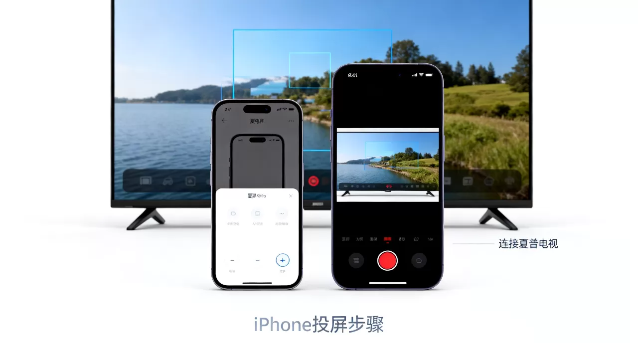 iPhone怎么连接夏普电视，iPhone投屏