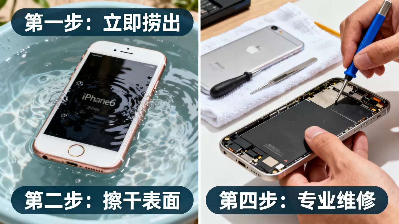 iphone6 落水了怎么办，iphone6 进水维修