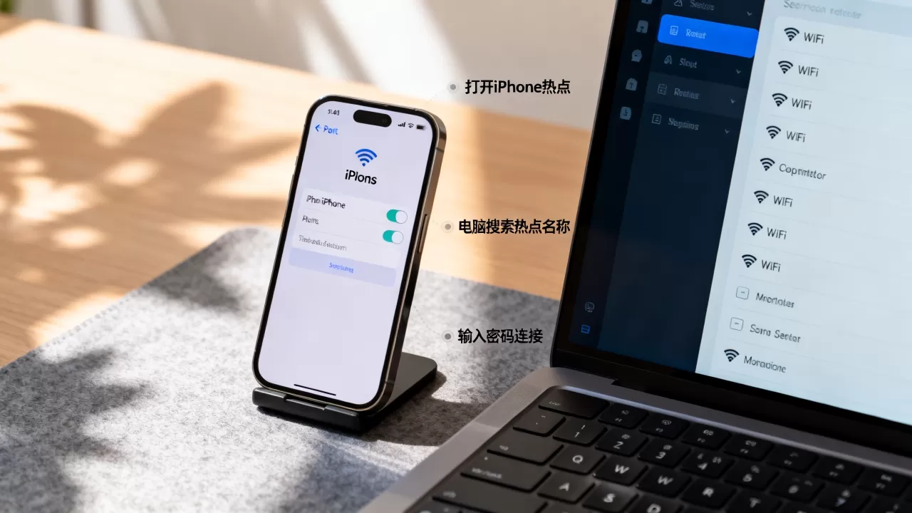 iphone热点怎么连电脑，iphone热点连电脑教程