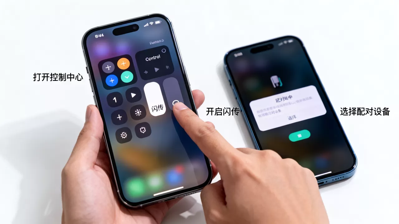 iphone闪传怎么开，iphone闪传