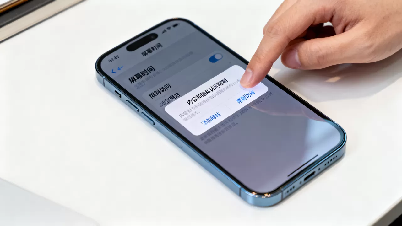 iphone屏蔽网站怎么设置，iphone屏蔽网站