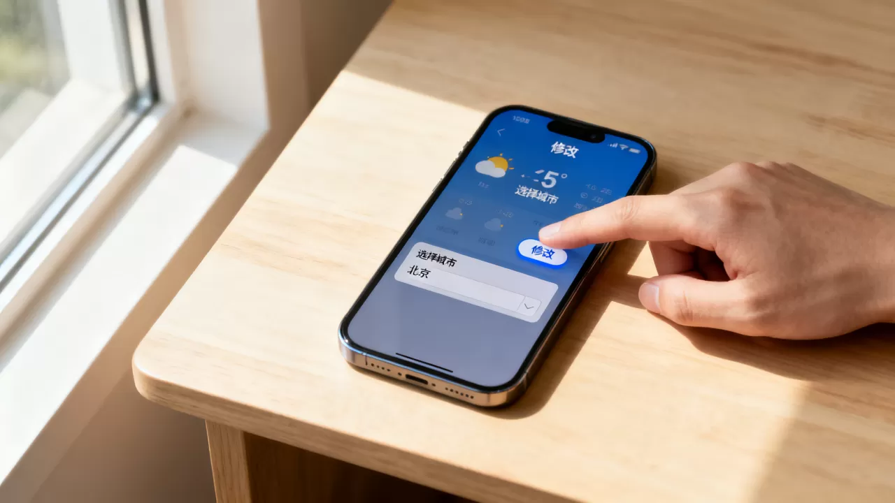 修改iphone天气，iphone天气怎么改
