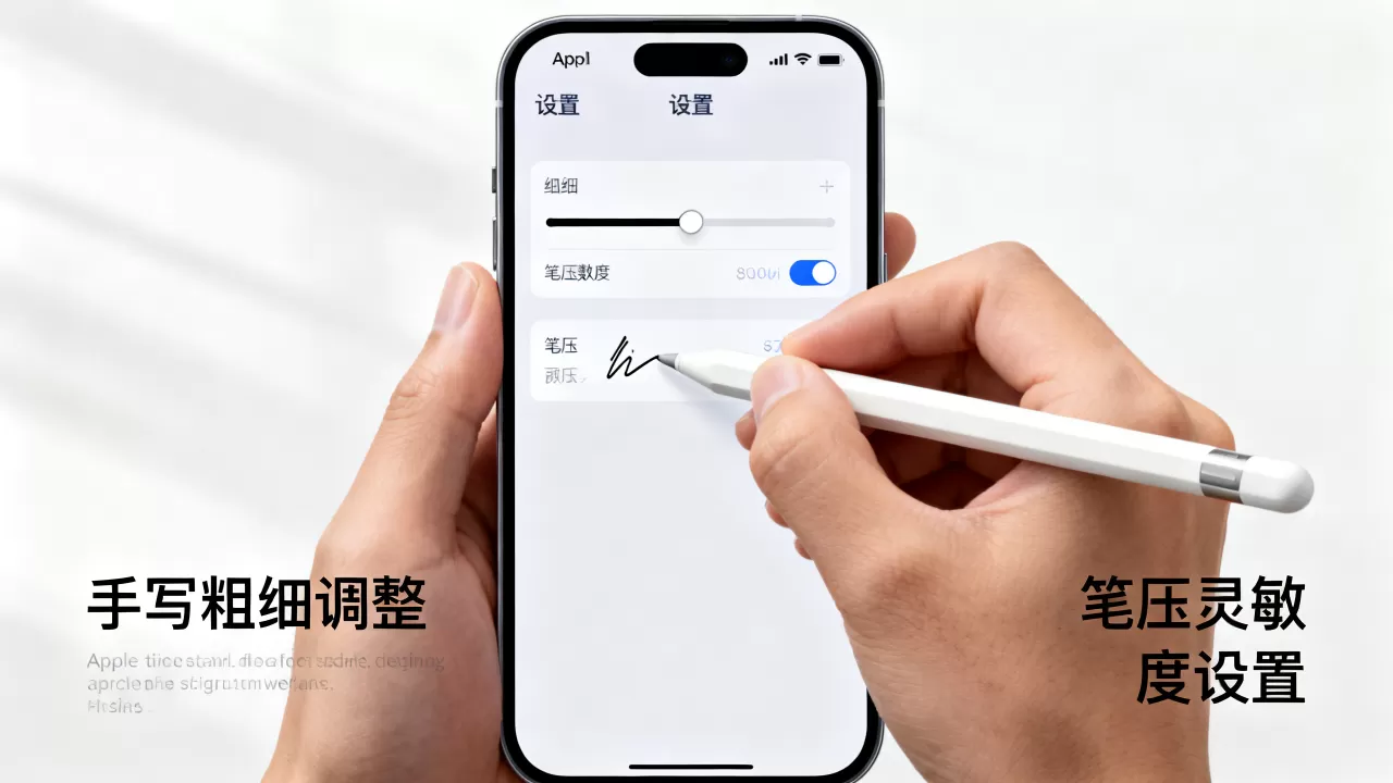 iphone手写粗细怎么调，iphone手写笔设置