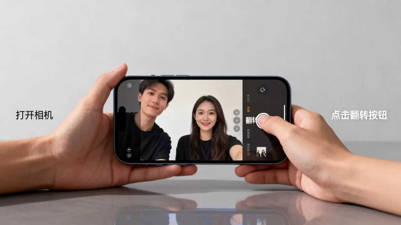 iphone自拍翻转怎么弄，iphone自拍翻转