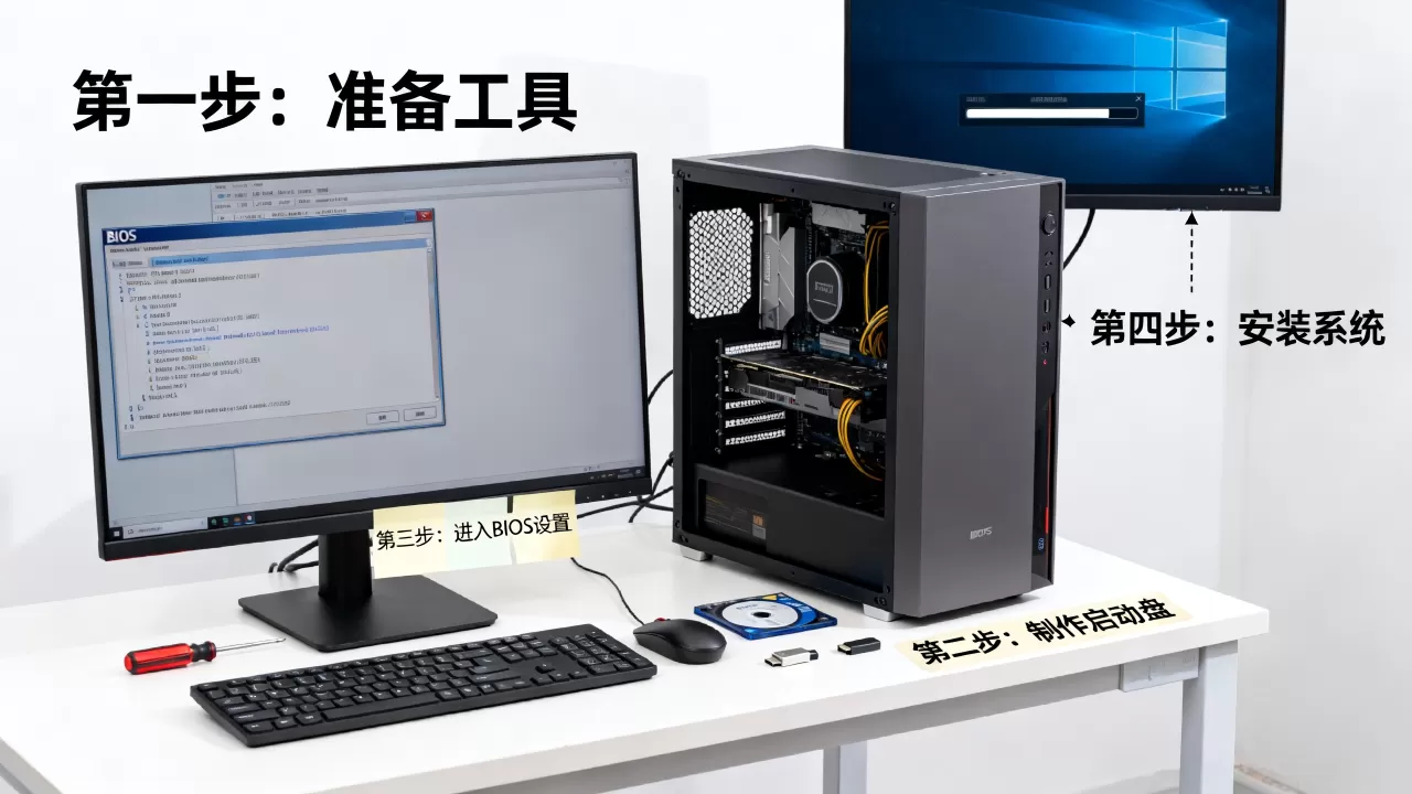台式电脑刷机教程，台式电脑刷机教程详细步骤