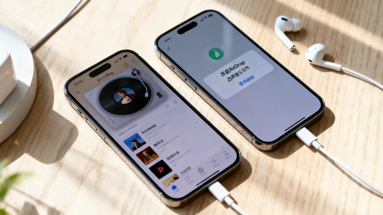 iphone怎么互传音乐，iphone互传音乐