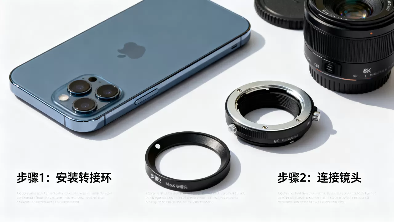 iphone镜头转接教程，iphone镜头转接