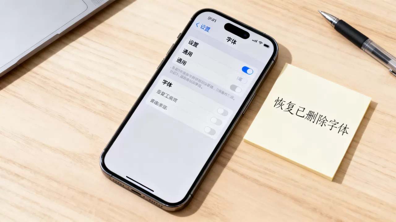 iphone删除字体怎么恢复，iphone删除字体