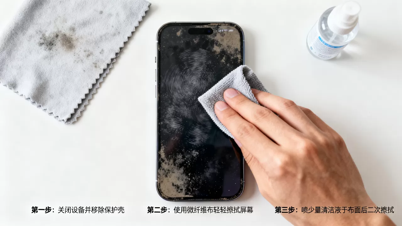 iphone屏幕清洁，iphone屏幕脏了怎么清理