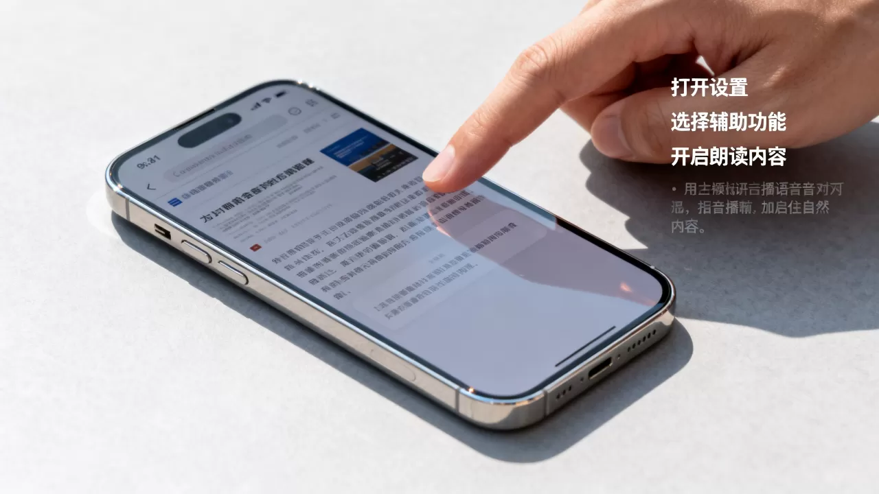 iPhone怎么朗读网页内容，iPhone网页语音播报