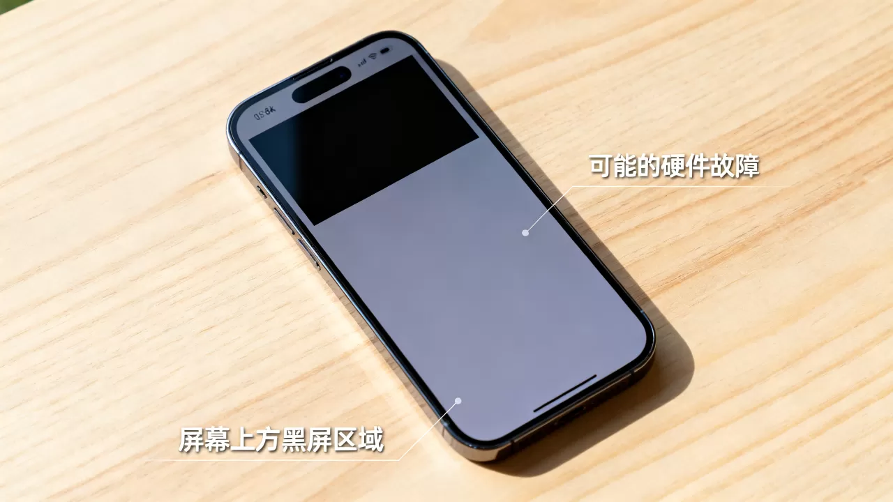 iPhone上方黑屏怎么回事？iPhone屏幕变黑