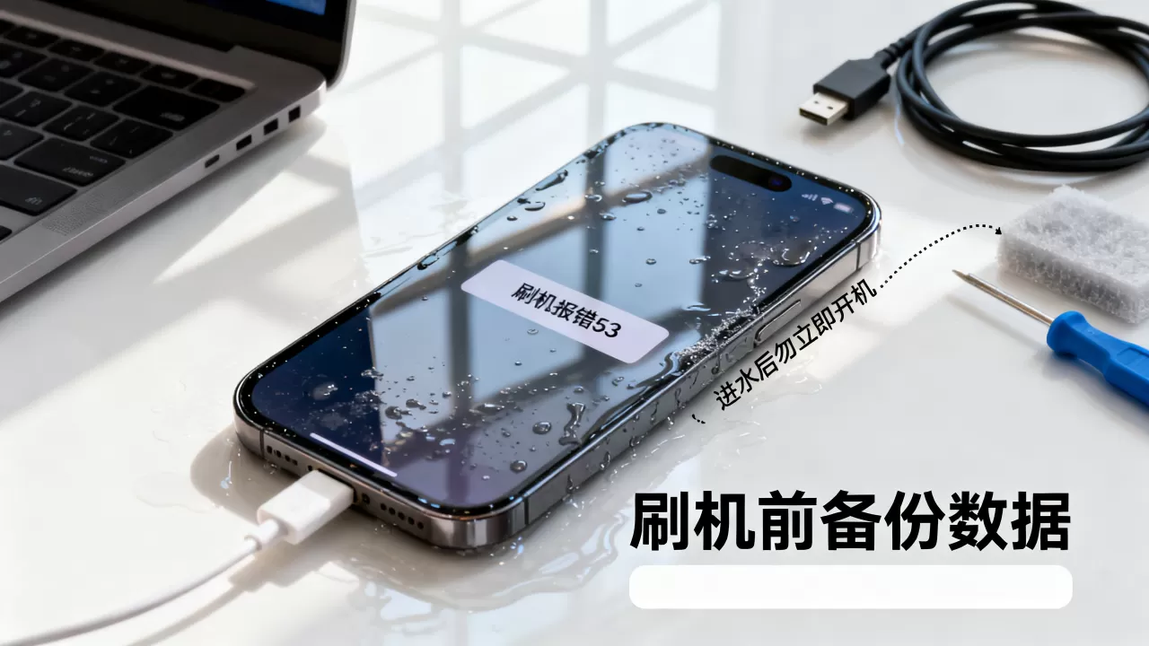 进水刷机报错53怎么办，iPhone进水刷机报错53