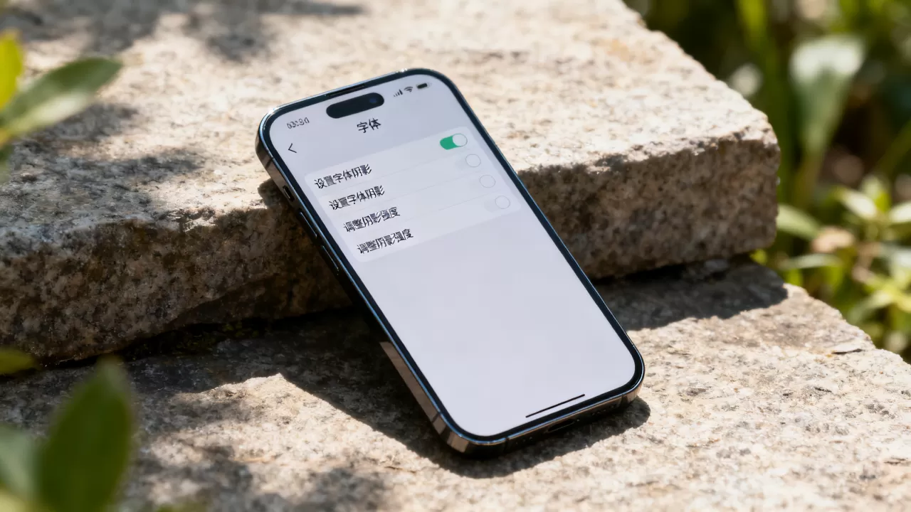 iphone字体阴影怎么设置，iphone字体阴影