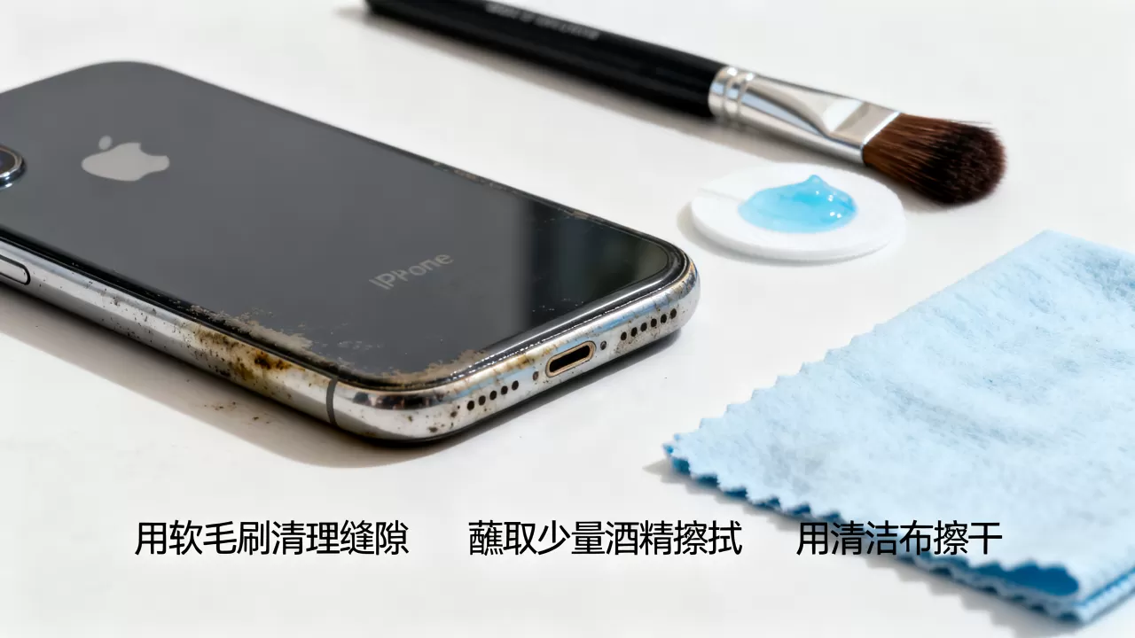 iphone边框脏了怎么清理，iphone边框脏