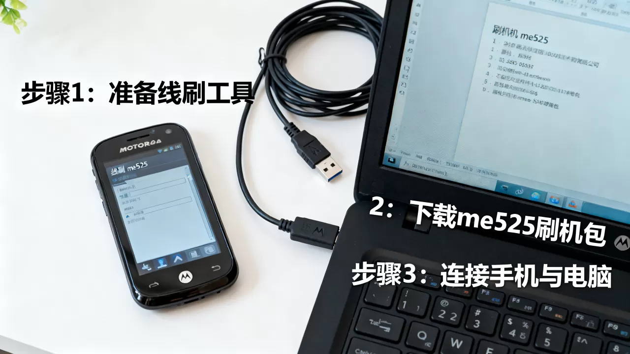 me525刷机包线刷教程，摩托罗拉me525线刷救砖