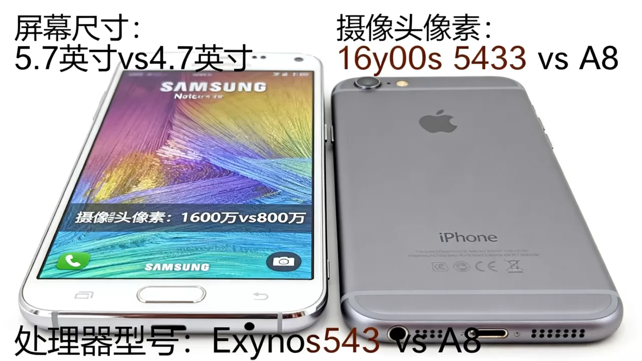 三星note4对比iphone6，三星note4和iphone6哪个好