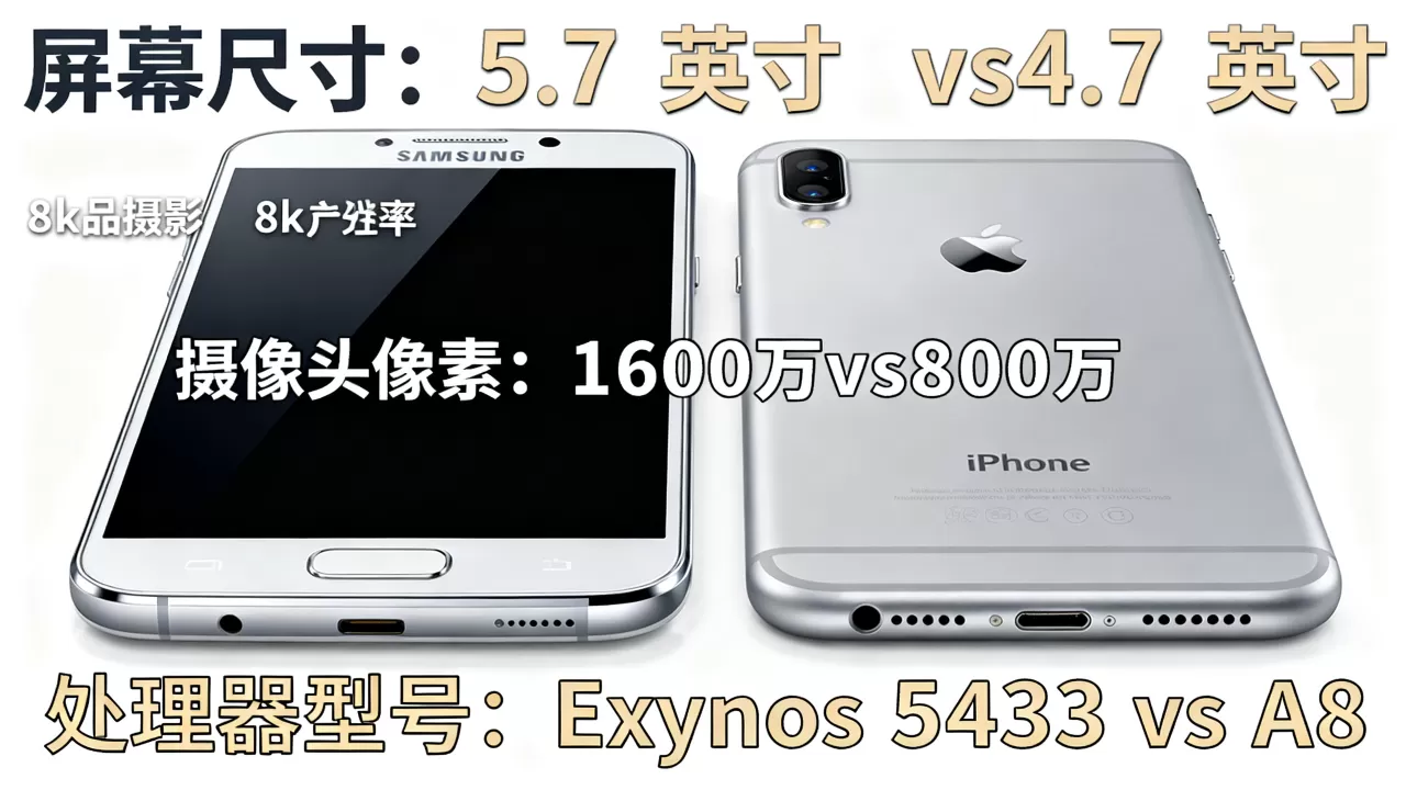 三星note4对比iphone6，三星note4和iphone6哪个好