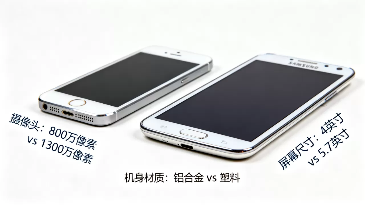 iphone5s和三星note3哪个好，iphone5s和三星note3对比
