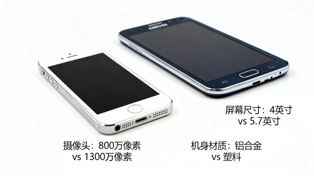 iphone5s和三星note3哪个好，iphone5s和三星note3对比