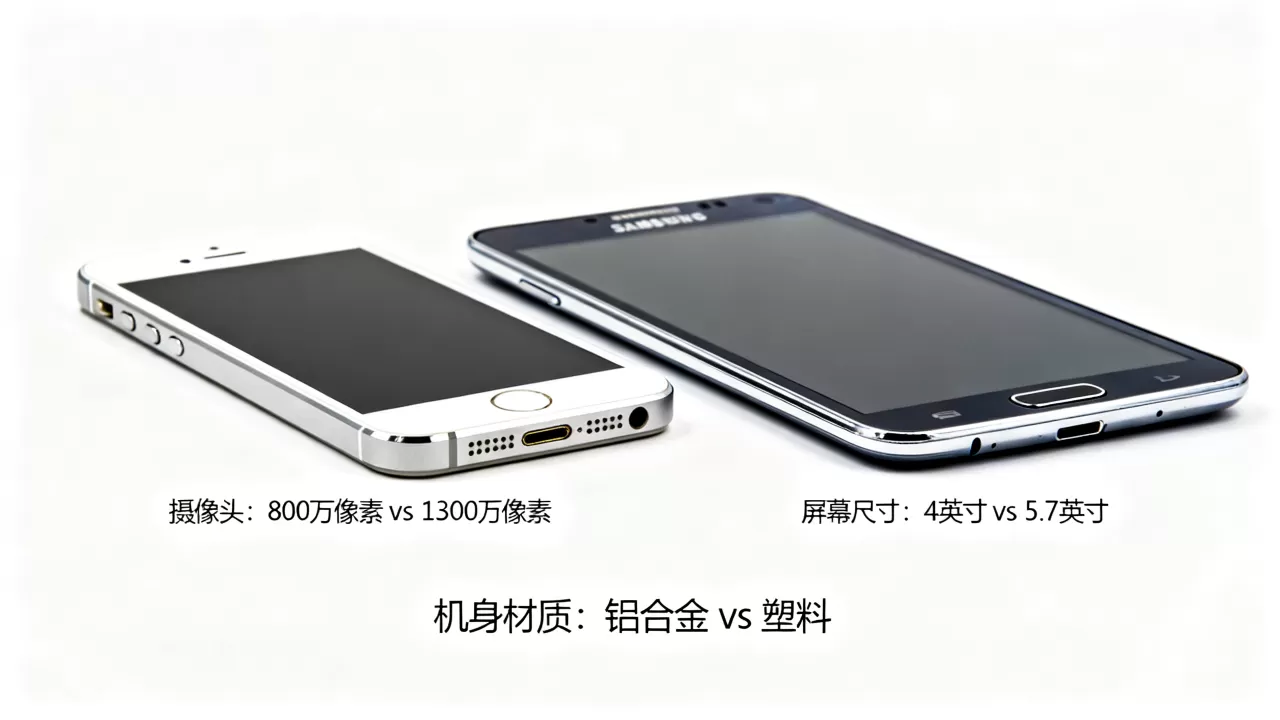 iphone5s和三星note3哪个好，iphone5s和三星note3对比