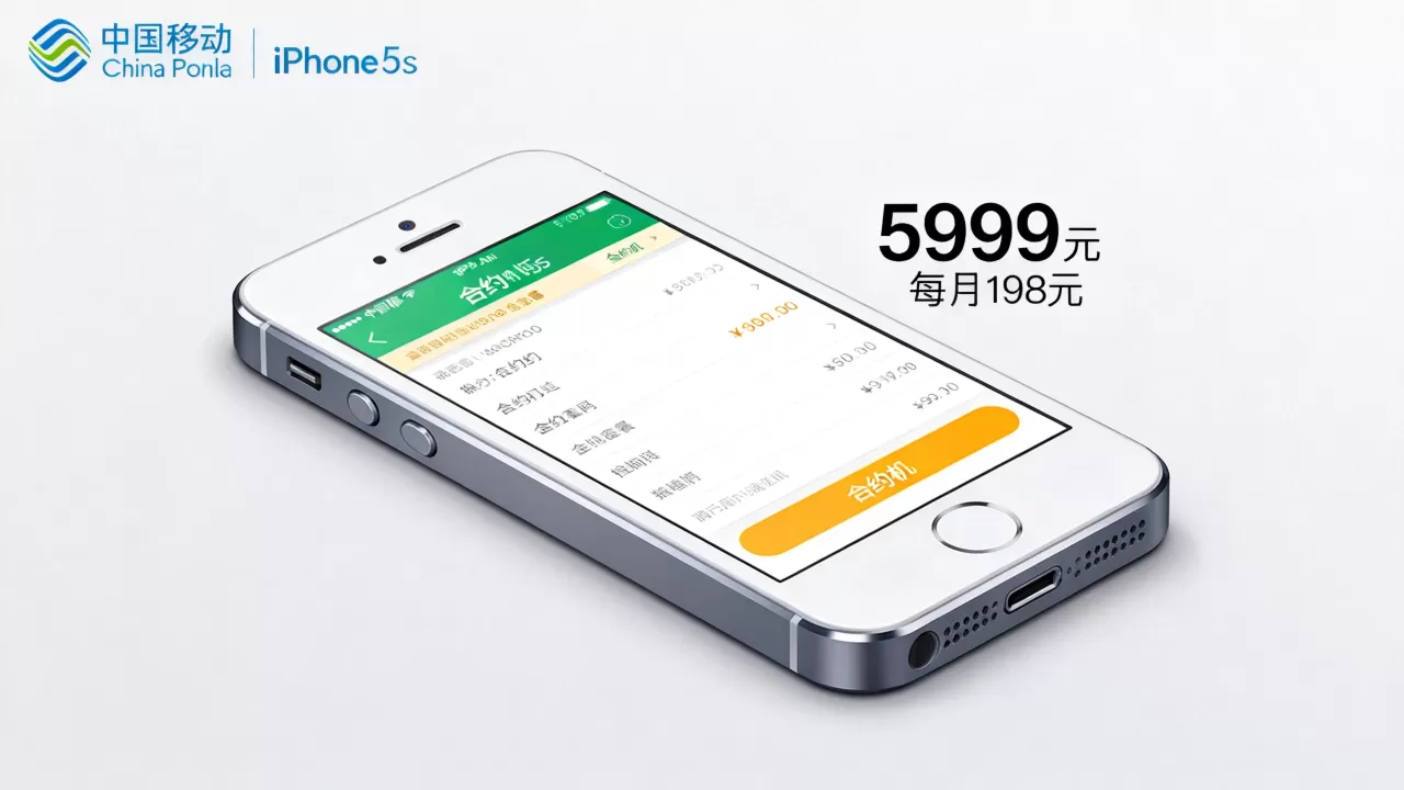 中国移动iPhone5s合约机多少钱，iPhone5s合约机资费