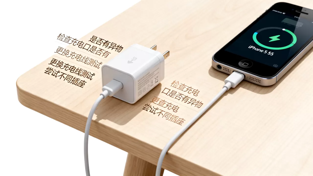 iphone5 5s充电器不充电怎么办，iphone5s充电器
