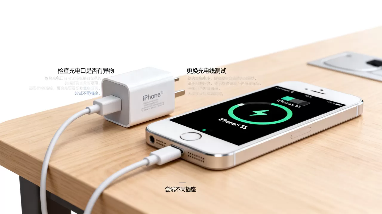 iphone5 5s充电器不充电怎么办，iphone5s充电器