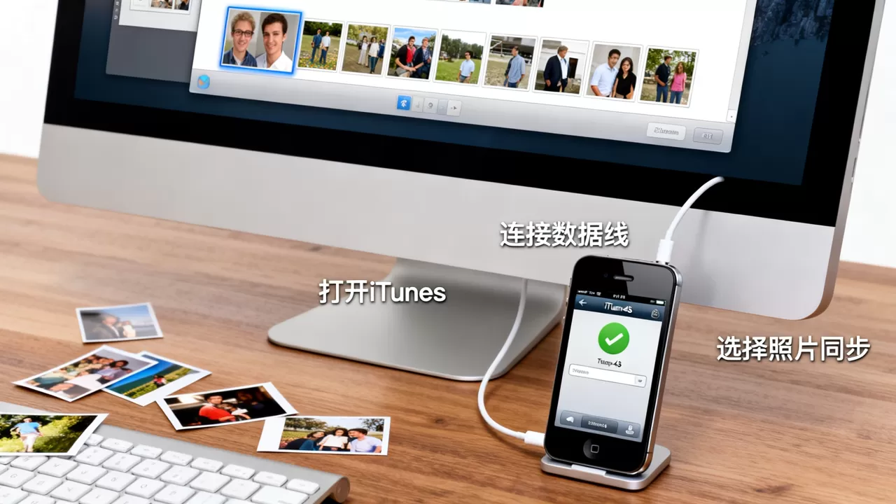 如何把电脑照片导入iphone4s，iphone4s怎么同步电脑照片
