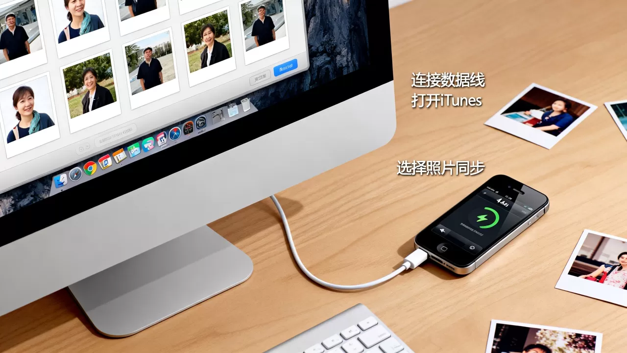 如何把电脑照片导入iphone4s，iphone4s怎么同步电脑照片
