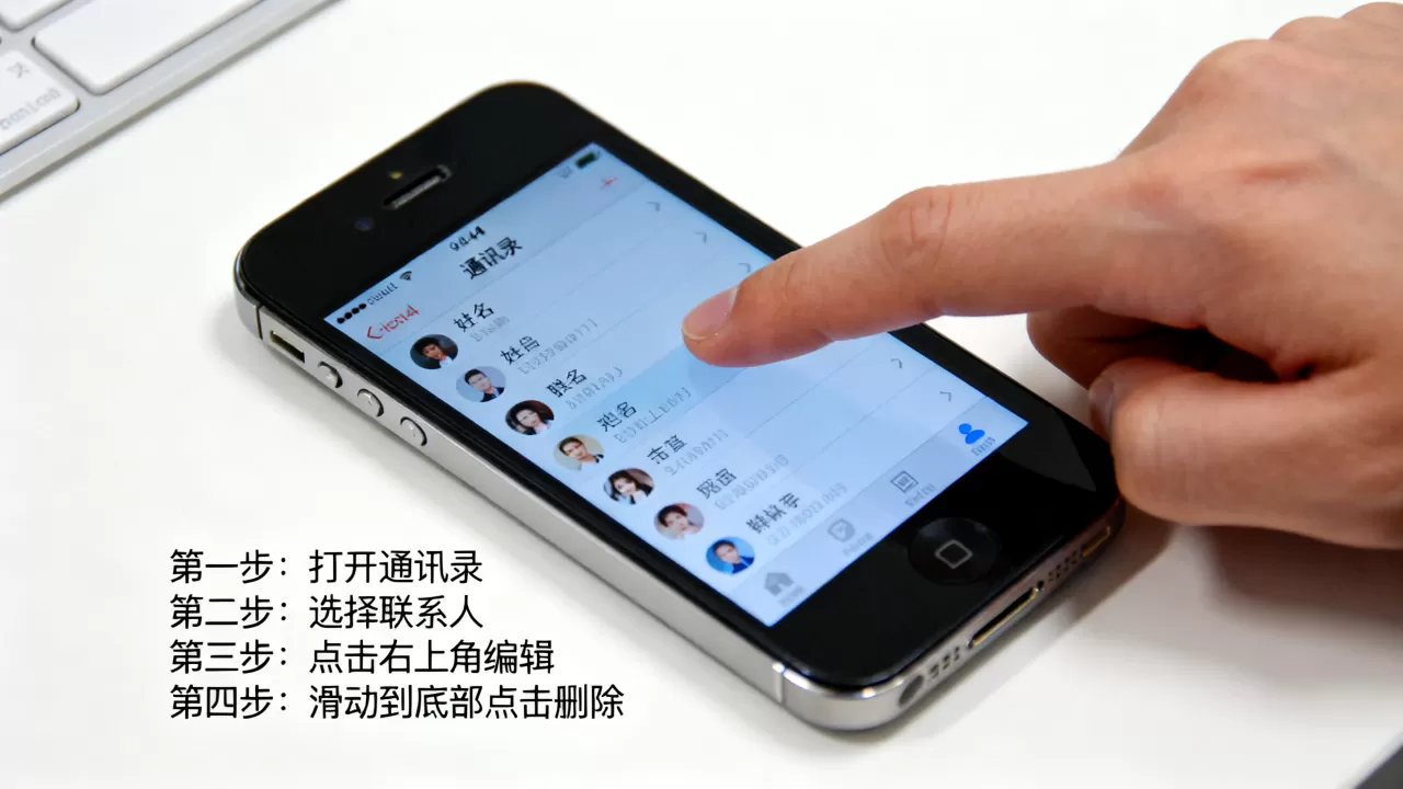 iphone4怎么删联系人，iphone4删除联系人教程