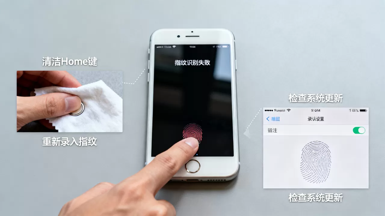 iphone的指纹解锁失灵怎么办,苹果手机指纹识别不灵敏怎么解决 iphone的指纹解锁失灵怎么办,苹果手机指纹识别不灵敏怎么解决