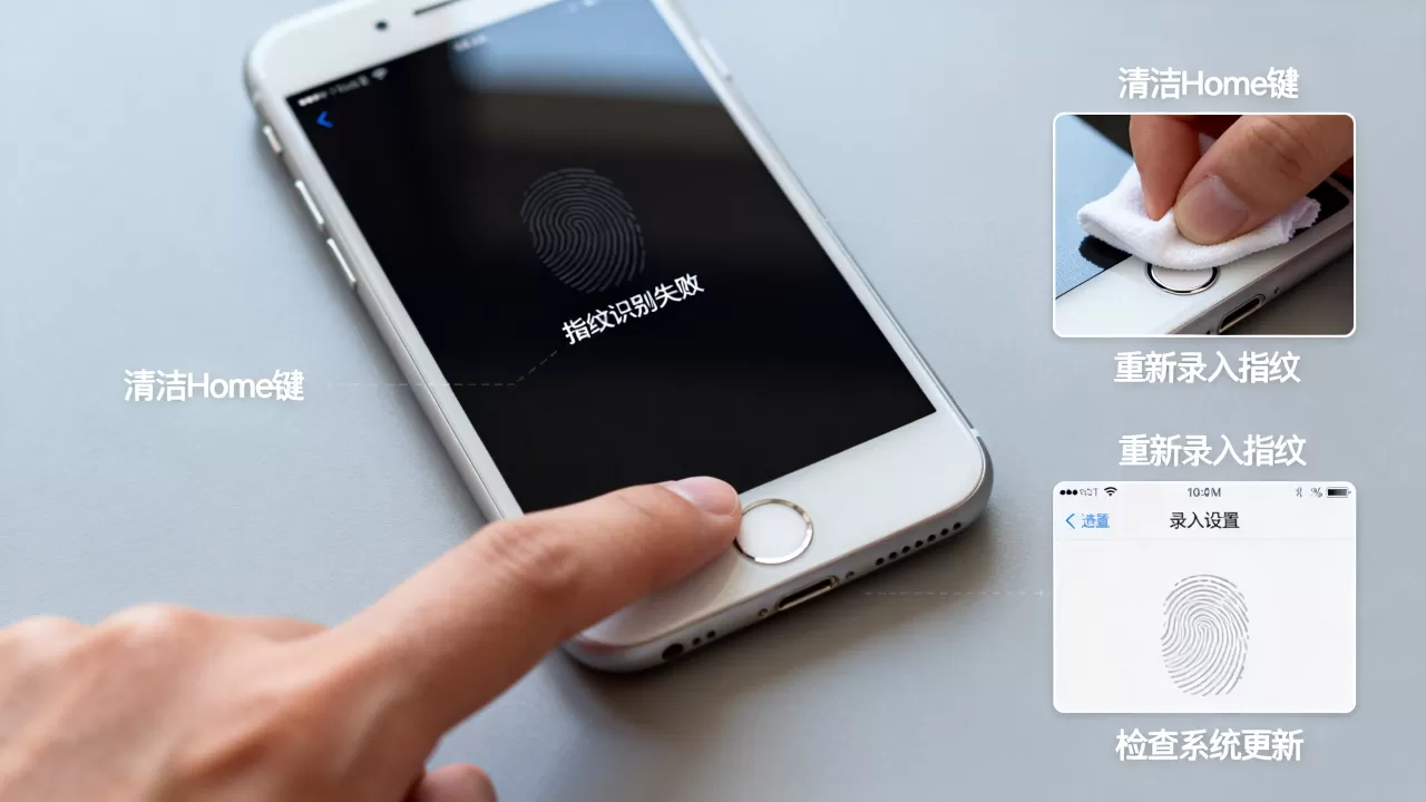 iphone的指纹解锁失灵怎么办,苹果手机指纹识别不灵敏怎么解决 iphone的指纹解锁失灵怎么办,苹果手机指纹识别不灵敏怎么解决