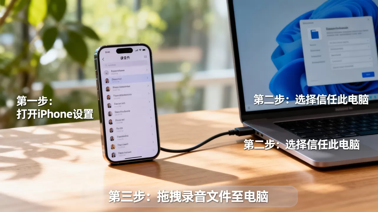 怎么把iphone的录音传到电脑上，iphone录音文件导出电脑方法