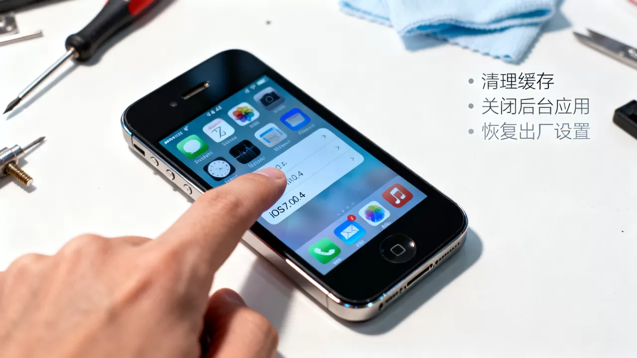 iphone4 7.0.4升级后变卡怎么办，iphone4 7.0.4升级