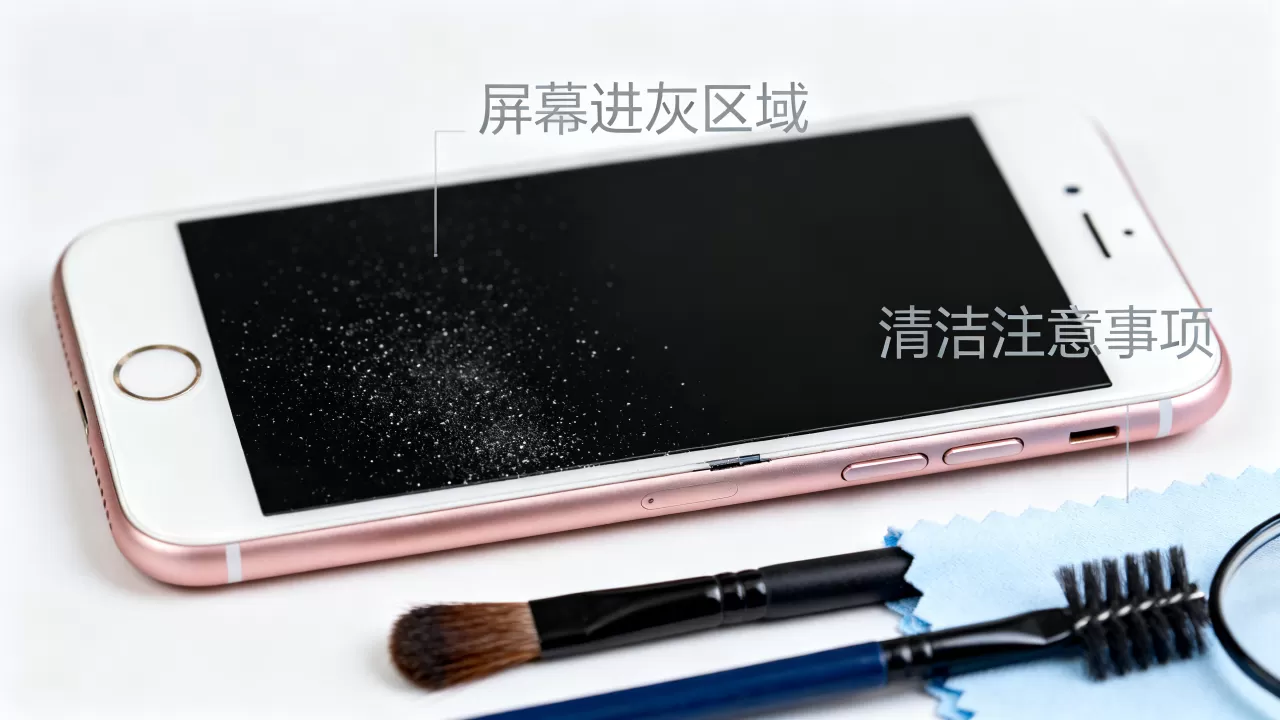 iphone6s plus 进灰怎么办，手机屏幕进灰