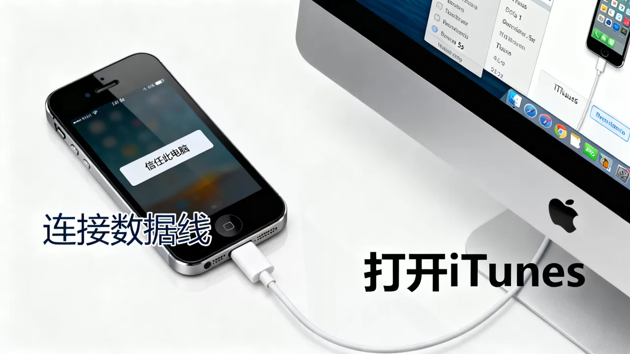 iphone5s与电脑同步怎么操作，iphone5s连接电脑没反应