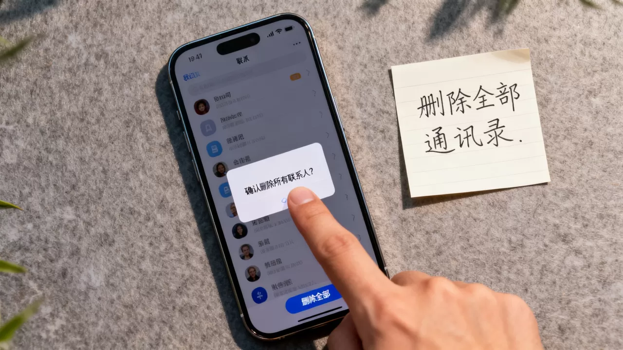 iphone如何删除全部通讯录,苹果手机一键清空联系人方法 iphone如何删除全部通讯录,苹果手机一键清空联系人方法