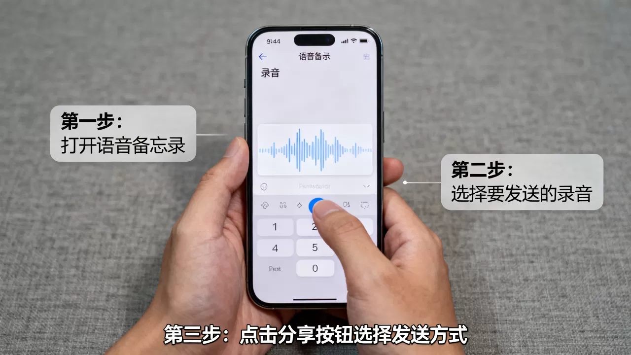 iphone语音备忘录怎么发，iphone语音备忘录发送方法
