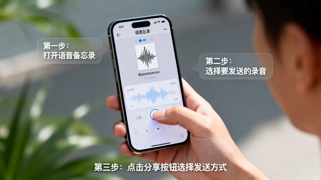 iphone语音备忘录怎么发，iphone语音备忘录发送方法
