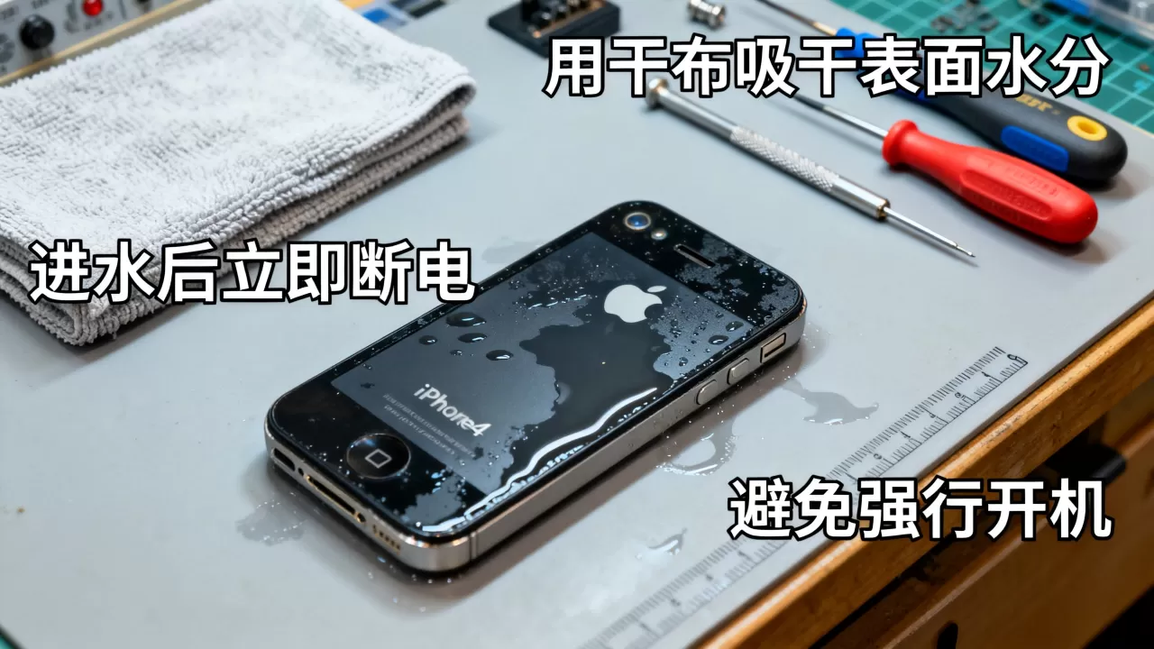 iphone4进水开不了机怎么办，iphone4进水维修