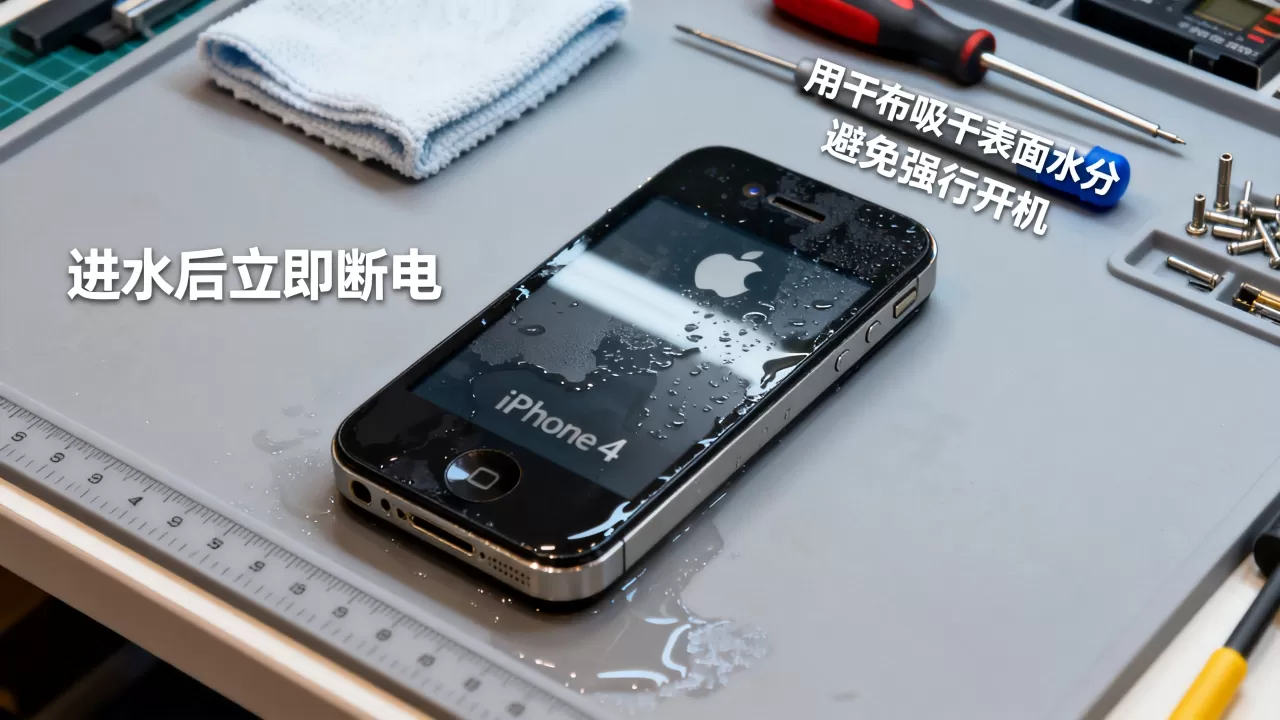 iphone4进水开不了机怎么办，iphone4进水维修