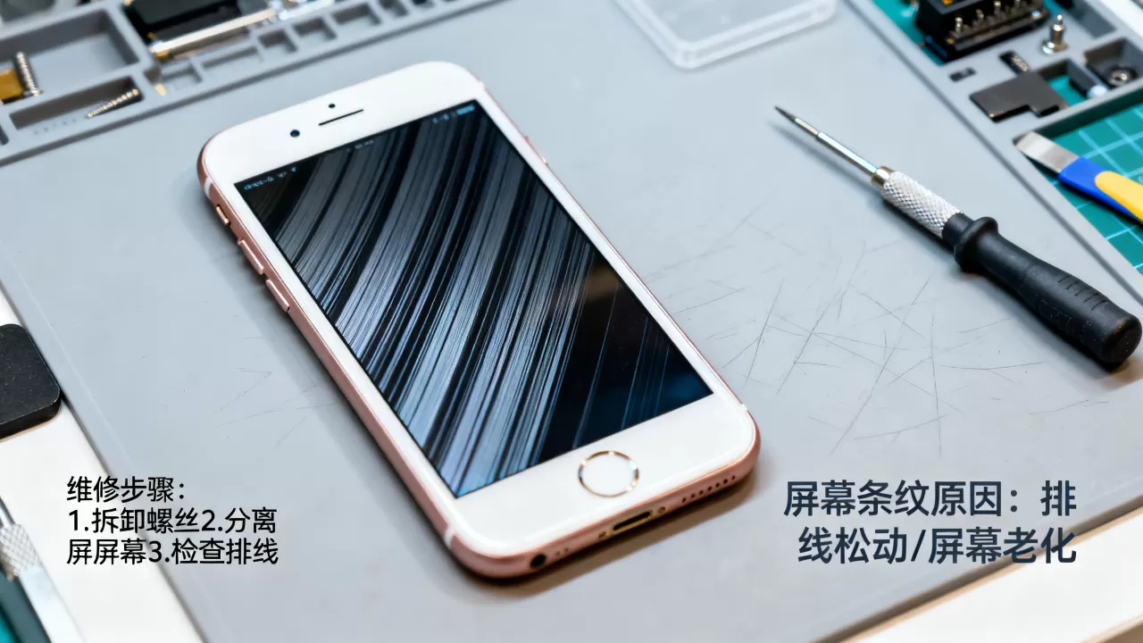 iphone6屏幕出现条纹怎么办，iphone6屏幕维修
